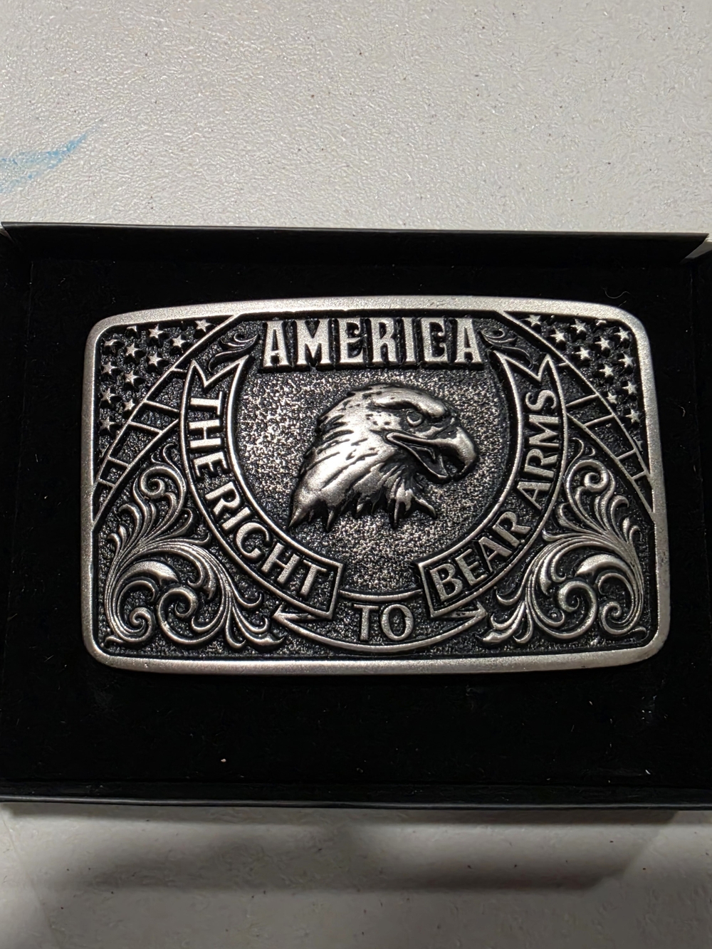 Montana Silversmiths Silver Eagle Western Belt Buckle